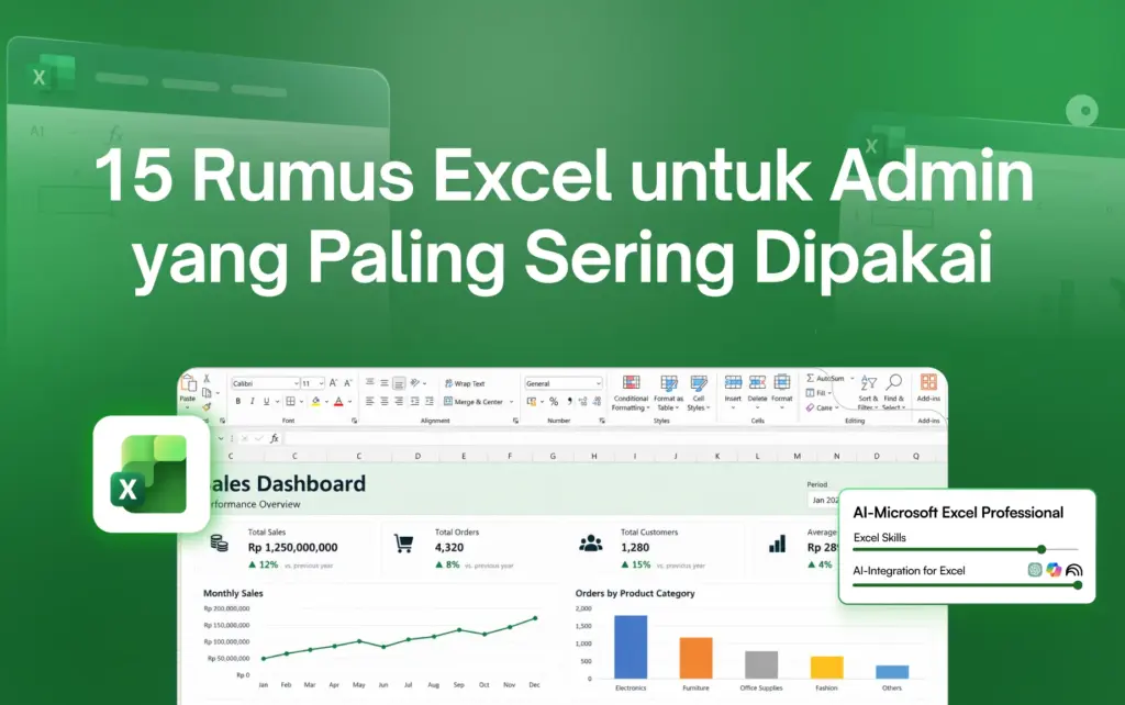 15 Rumus Excel untuk Admin yang Paling Sering Dipakai