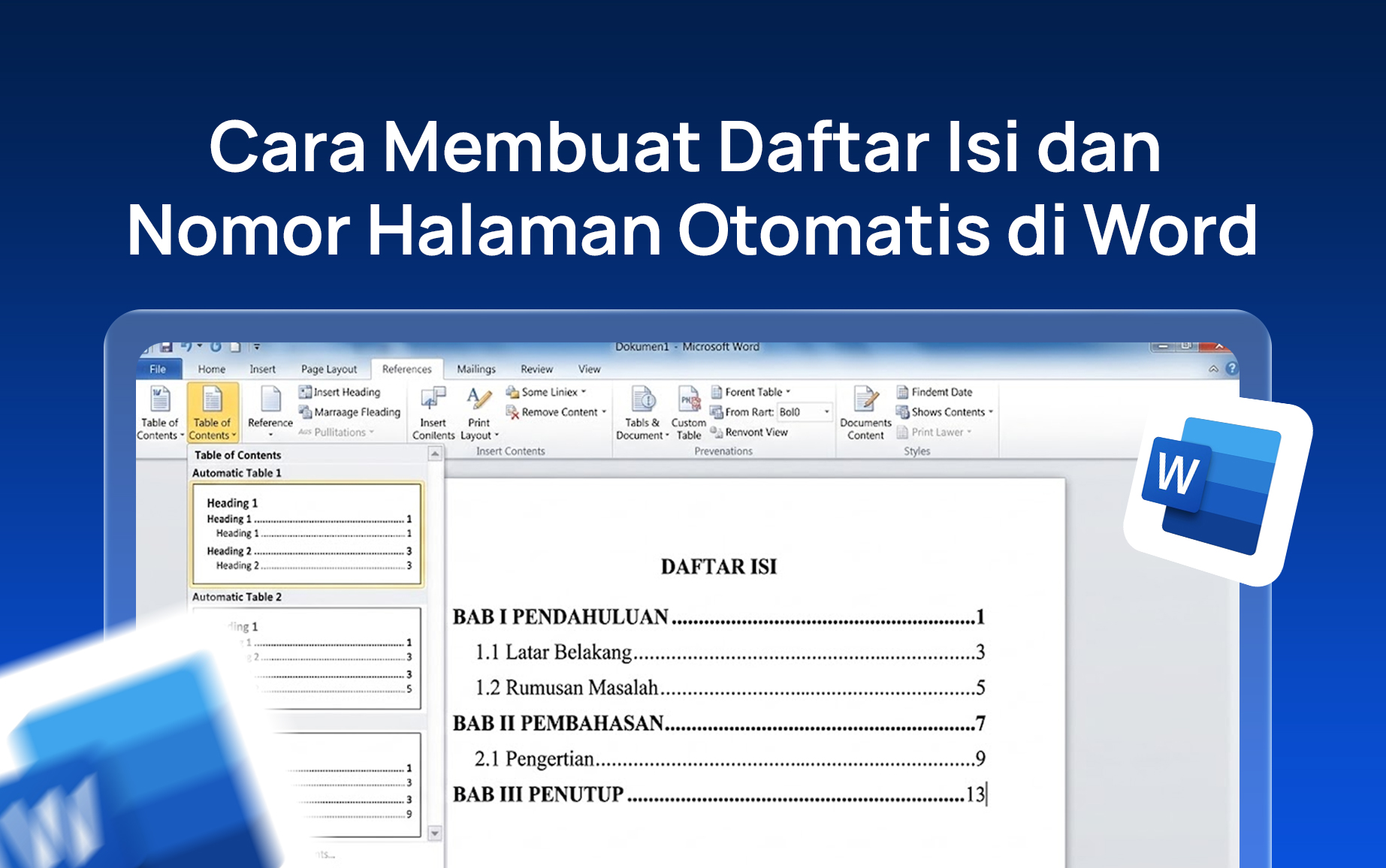 Cara Membuat Daftar Isi dan Nomor Halaman Otomatis di Word