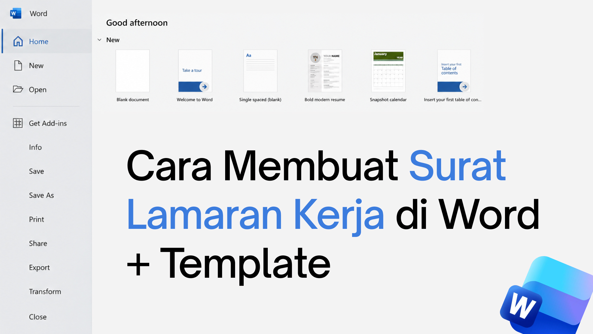 Cara Membuat Surat Lamaran Kerja di Word + Template